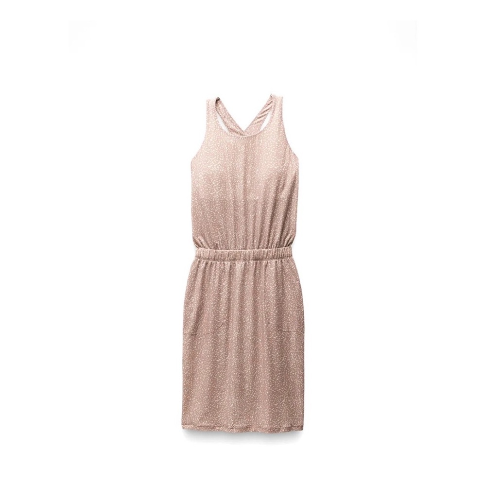 Prana Rose Taupe Printed Sleeveless Midi Dress - Picture 3 of 5